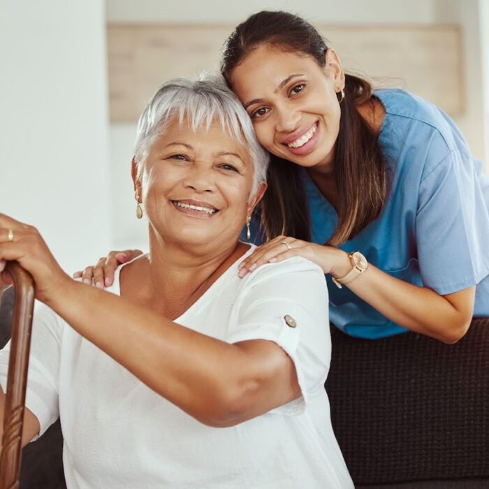 Healthcare, homecare, and patient-centered care examples.