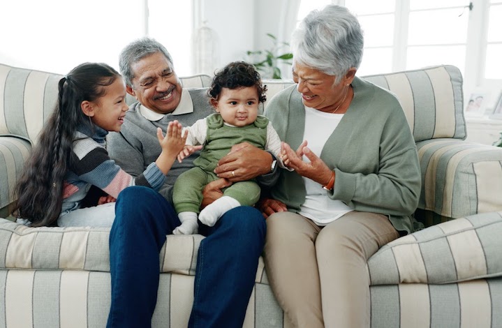 A family researching the best conversation starters for important discussions.