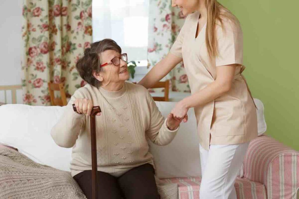A senior woman asking what do home health aides do?